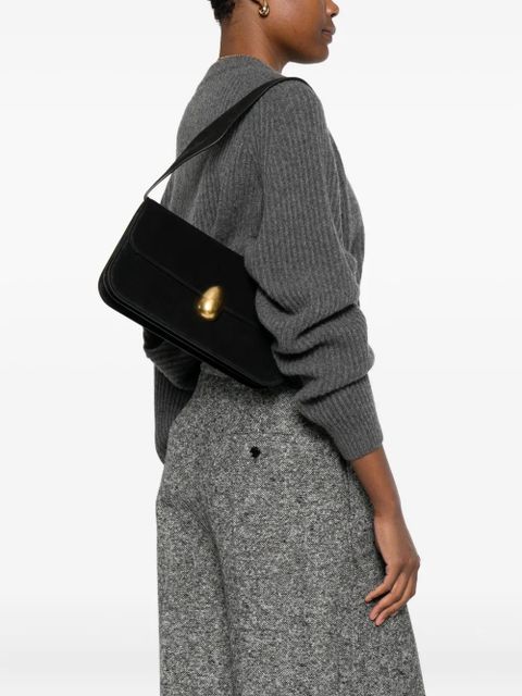 NEOUS clasp-fastening suede shoulder bag - Black - zdjęcie produktu nr 2