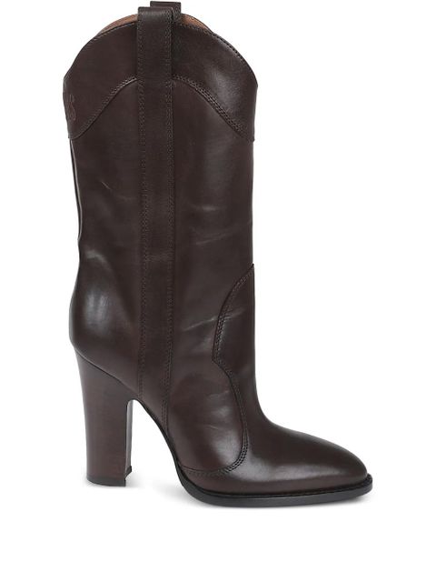Paris Texas pointed-toe leather boots - Brown