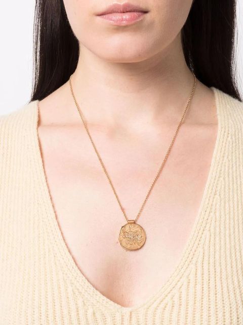 Maje Zodiac medal necklace - Gold