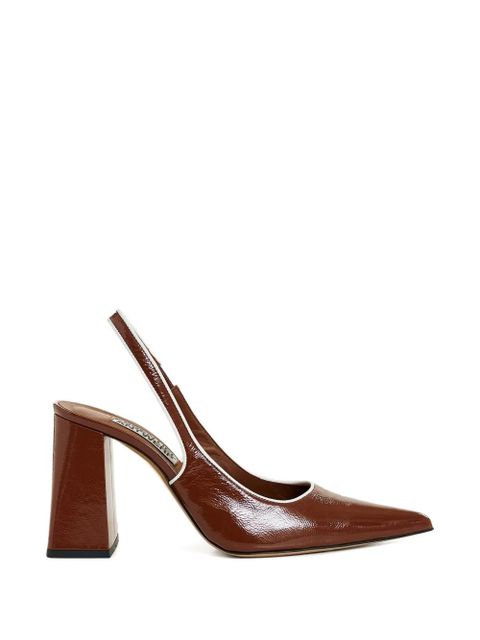 Essentiel Antwerp block-heel slingback pumps - Brown - zdjęcie produktu nr 1