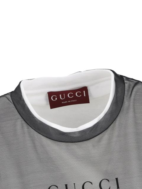 Gucci Double-layered printed T-shirt - White