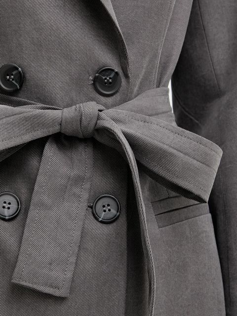 Answear.LAB marynarka kolor szary dwurzędowa gładka