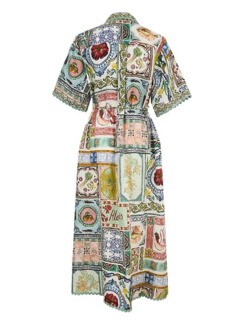 ALEMAIS Tommasina scalloped midi shirt dress - Green - zdjęcie produktu nr 2