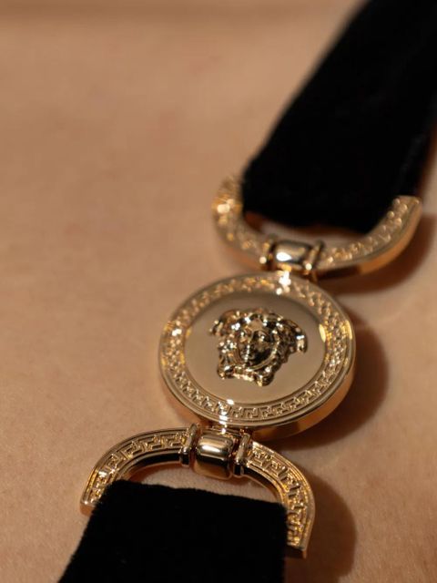 Versace Medusa-embellishment mini dress - Black