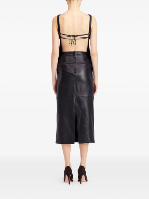 16Arlington lace-up leather true dress - Black