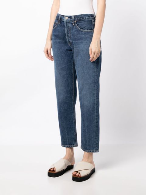 AGOLDE high-rise cropped jeans - Blue