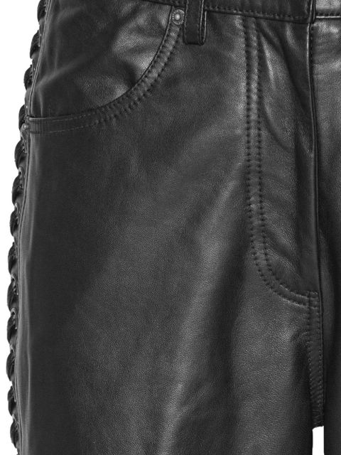 ROTATE BIRGER CHRISTENSEN laced leather trousers - Black