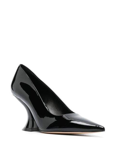 Casadei Elodie 80mm patent-leather pumps - Black
