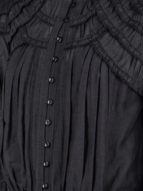 MARANT ÉTOILE ruffled button-front dress - Black