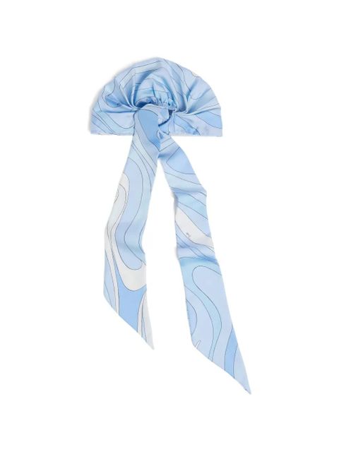 PUCCI Marmo-print silk bandana hat - Blue - zdjęcie produktu nr 2