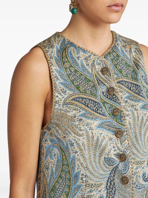 ETRO jacquarded waistcoat - Blue