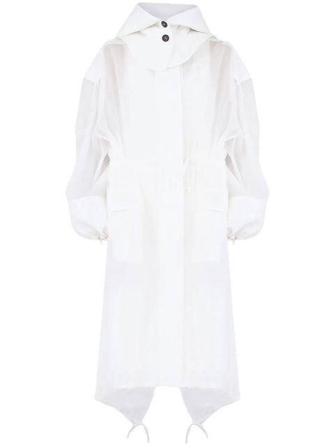 Ferragamo unlined organza trench - White - zdjęcie produktu nr 1