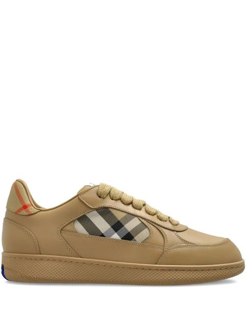 Burberry Terrace check-panel leather sneakers - Neutrals - zdjęcie produktu nr 1