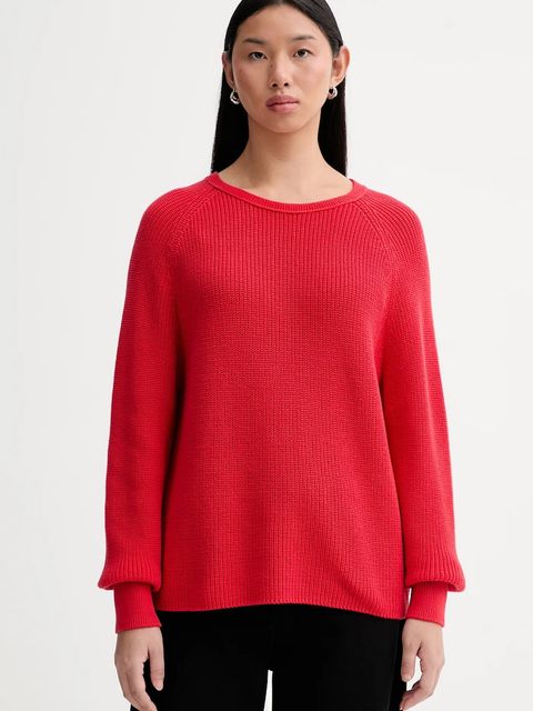 Marc O'Polo sweter bawełniany damski kolor czerwony 600605960109 - zdjęcie produktu nr 1