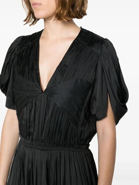 Zadig&Voltaire bow-embellished crinkled-satin dress - Black