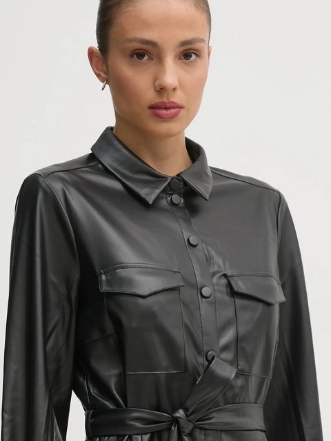 OUI sukienka kolor czarny mini rozkloszowana 90635