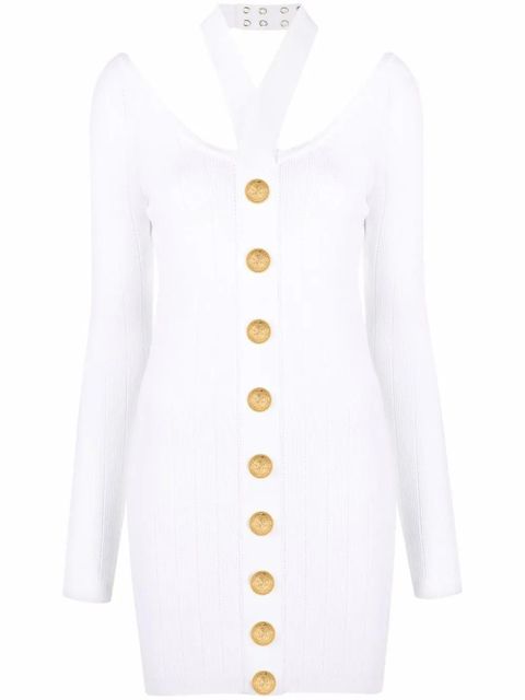 Balmain backless knitted dress - White - zdjęcie produktu nr 1