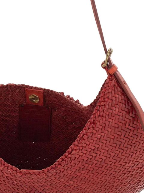 DRAGON DIFFUSION woven-leather shoulder bag - Red