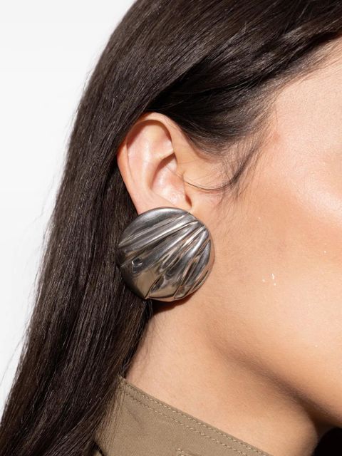 Chloé Pleats clip-on earrings - Silver - zdjęcie produktu nr 2