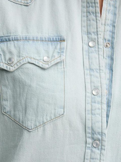 United Colors of Benetton koszula jeansowa damska kolor niebieski regular z kołnierzykiem klasycznym