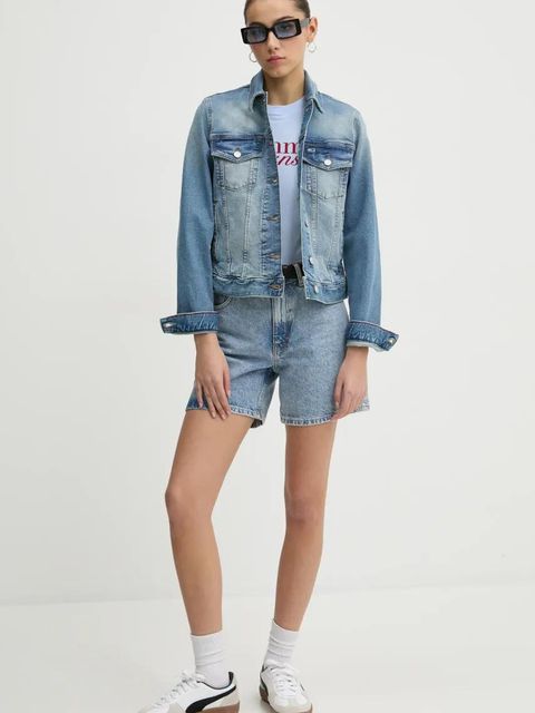 Tommy Jeans kurtka jeansowa damska kolor niebieski przejściowa DW0DW19858 - zdjęcie produktu nr 2