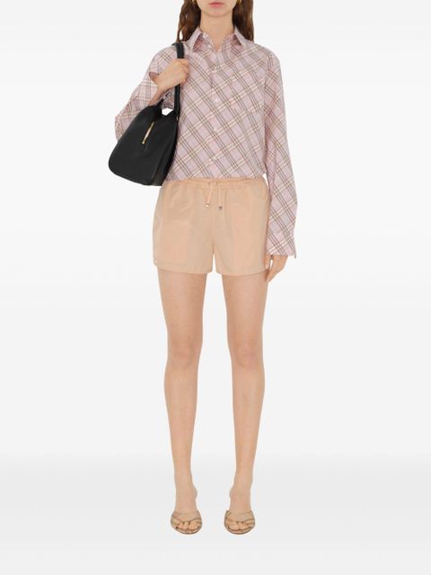 Burberry logo-plaque shorts - Neutrals