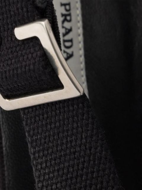 Prada crystal-appliqués canvas pumps - Black