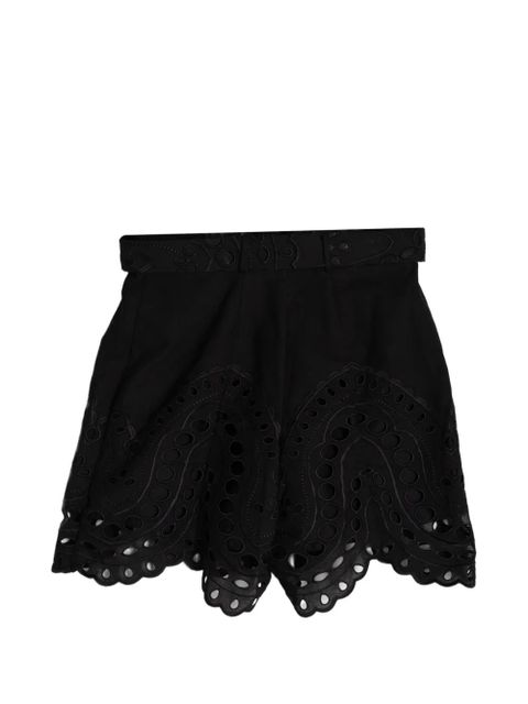 Charo Ruiz Ibiza Dune sealace belted shorts - Black - zdjęcie produktu nr 2