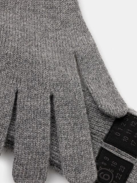 MM6 Maison Margiela rękawiczki z dodatkiem wełny damskie kolor szary S62TS0078.M13198.854 - zdjęcie produktu nr 2