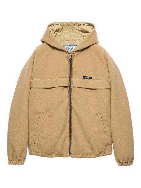 Prada hooded raglan jacket - Neutrals - zdjęcie produktu nr 1
