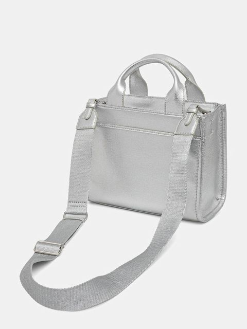 Dkny torebka bawełniana kolor srebrny R54ADC80