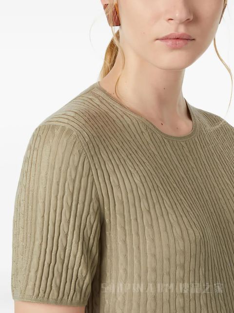 Loro Piana Rimella cable-knit top - Green