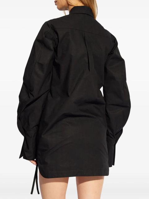 The Attico button-fastening shirtdress - Black