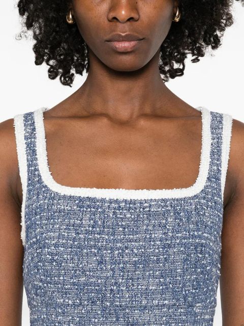 Maje square-neck mini dress - Blue