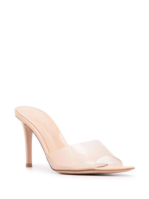 Gianvito Rossi Elle 85mm transparent-strap mules - Neutrals - zdjęcie produktu nr 2