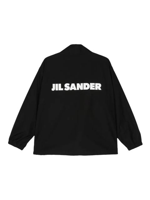 Jil Sander logo-print cotton shirt jacket - Black - zdjęcie produktu nr 2