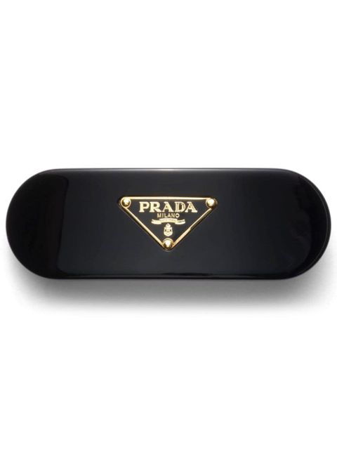 Prada triangle-logo hair clip - Black - zdjęcie produktu nr 1