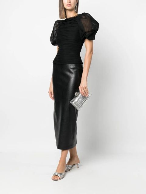 Aquazzura Tequila rhinestone-embellished clutch bag - Neutrals - zdjęcie produktu nr 2