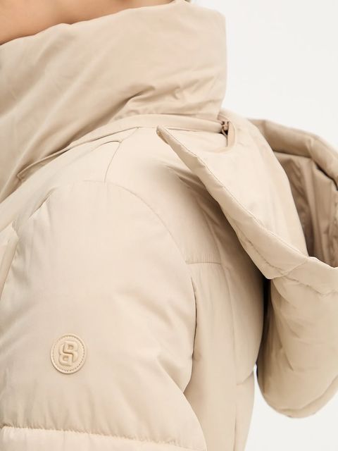 BOSS kurtka kolor beżowy zimowa 50546844