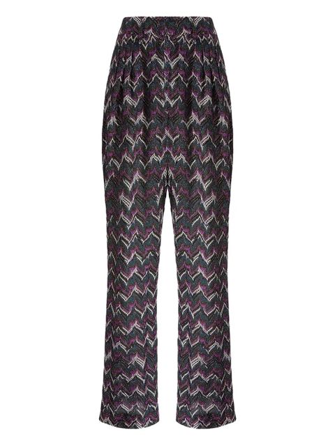 Missoni zigzag-woven trousers - Black - zdjęcie produktu nr 1