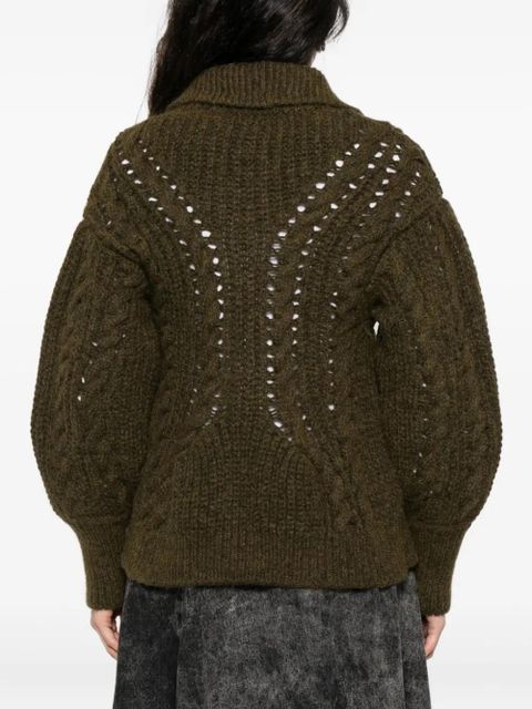 Simone Rocha chain-detail cardigan - Green - zdjęcie produktu nr 2