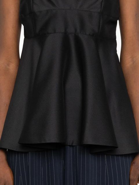 Róhe bustier peplum top - Black