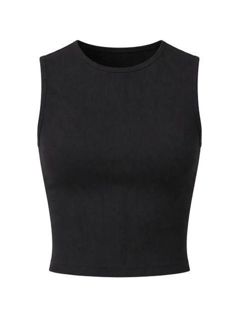 Reformation cropped round-neck tank top - Black - zdjęcie produktu nr 1