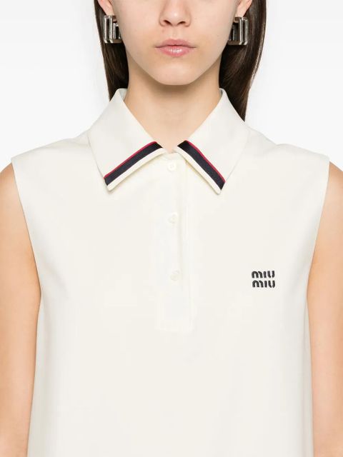 Miu Miu pleated shirt dress - Neutrals