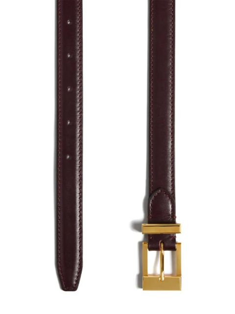 KHAITE leather buckle belt - Red - zdjęcie produktu nr 2