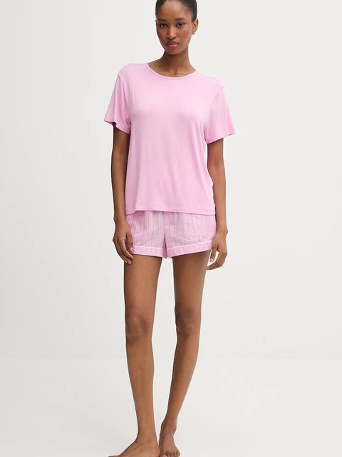 Calvin Klein Underwear t-shirt piżamowy kolor fioletowy LV00QS7435 - zdjęcie produktu nr 2