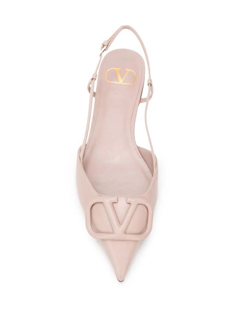 Valentino Garavani VLOGO pointed ballerina shoes - Pink