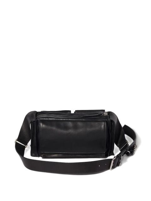 Miu Miu flap-pockets leather shoulder bag - Black