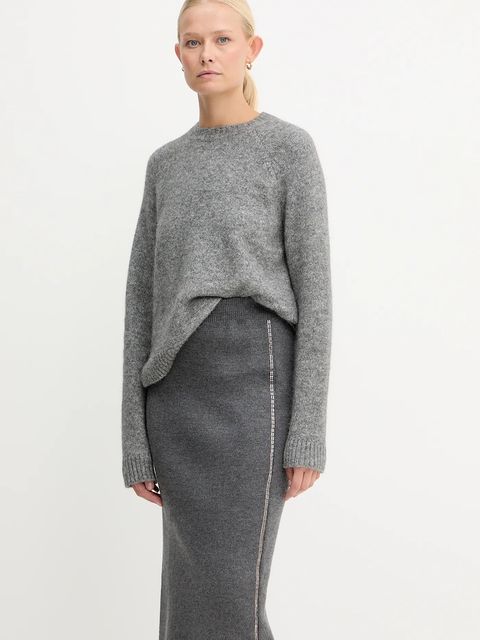 BOSS sweter z domieszką wełny damski kolor szary 50478315 - zdjęcie produktu nr 1