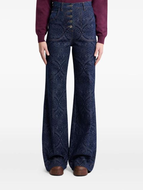 ETRO paisley-jacquard jeans - Blue